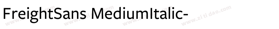 FreightSans MediumItalic字体转换